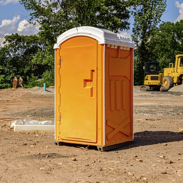 how often are the porta potties cleaned and serviced during a rental period in Roseburg North Oregon